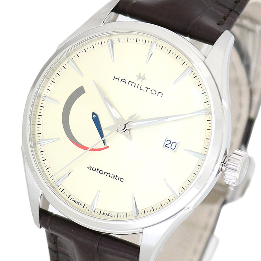 ハミルトン メンズ 腕時計/HAMILTON ジャズマスター JAZZ MASTER 自動巻き 機械式 レザーベルト 腕時計 アイボリー ダークブラウン 送料