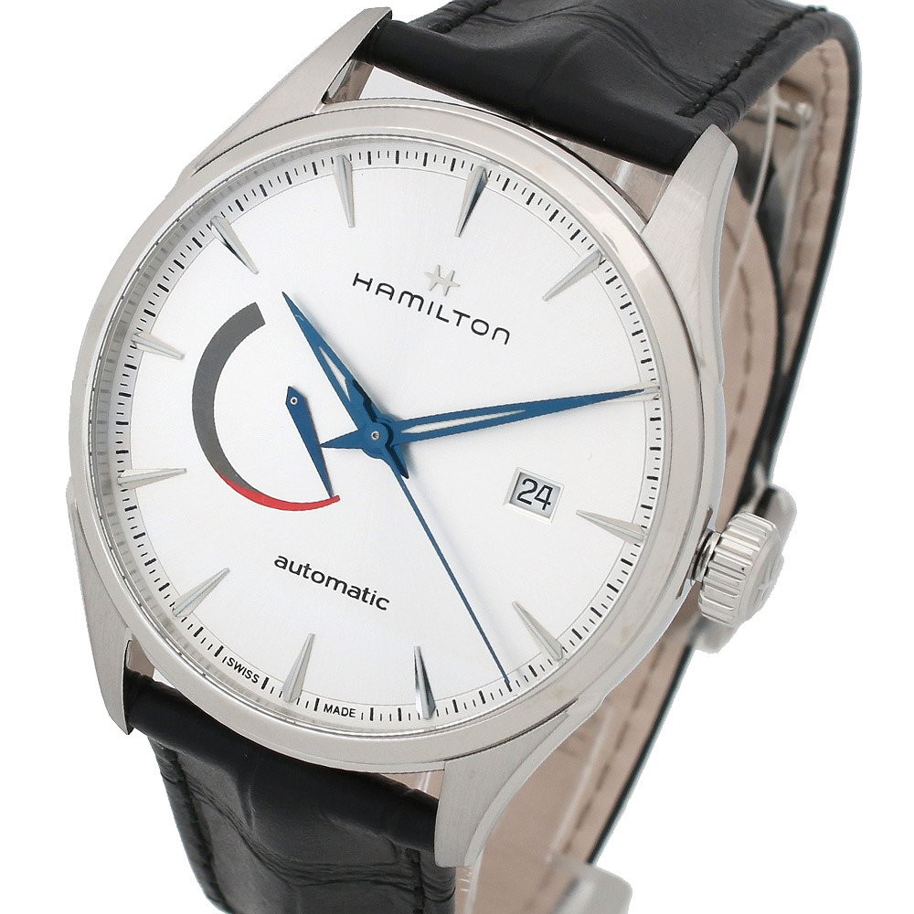 ハミルトン メンズ 腕時計/HAMILTON ジャズマスター パワーリザーブ オート JAZZ MASTER 自動巻き 機械式 レザーベルト 腕時計 シルバー