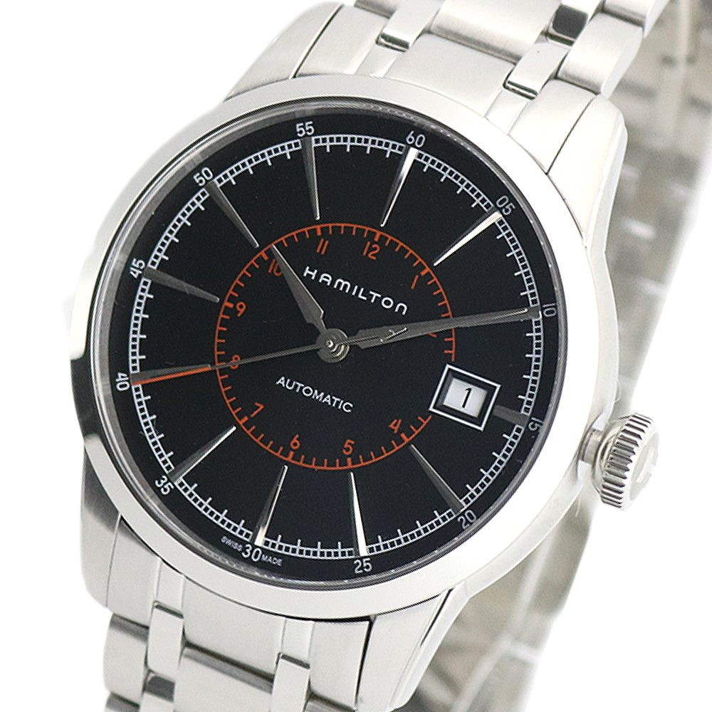 ハミルトン メンズ 腕時計/HAMILTON アメリカンクラシック AMERICAN CLASSIC 自動巻き 機械式 ステンレスベルト 腕時計 ブラック シルバ
