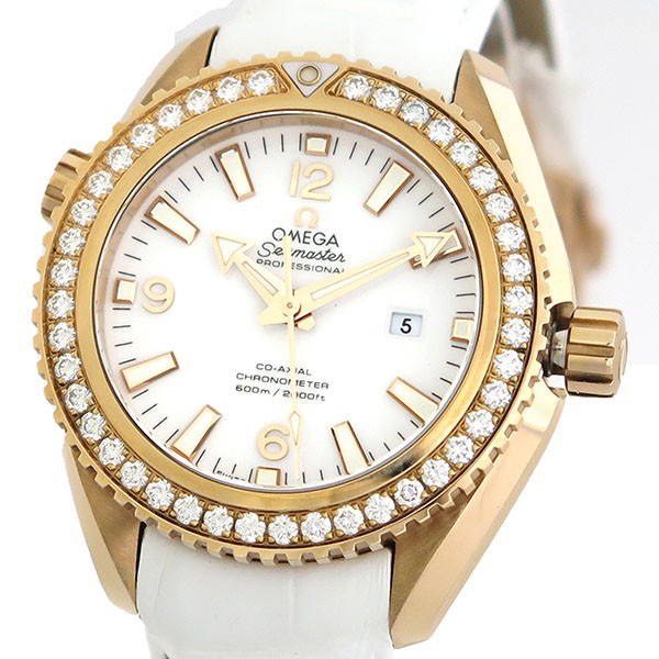 オメガ レディース 腕時計/OMEGA シーマスター SEA MASTER 自動巻き 機械式 ダイヤモンド 腕時計 ホワイト 送料無料/込 母の日ギフト