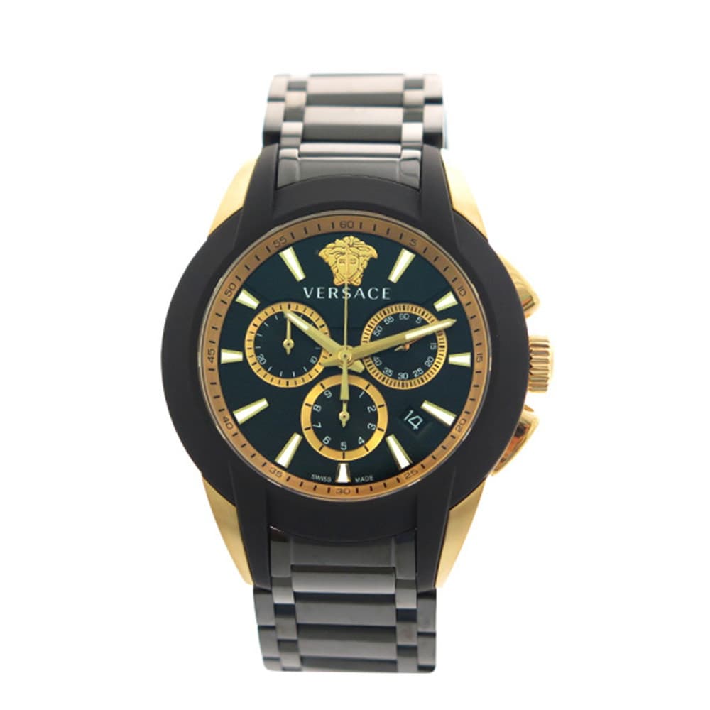 ヴェルサーチェ メンズ 腕時計/VERSACE 腕時計 ブラック ゴールド 送料無料/込 母の日ギフト