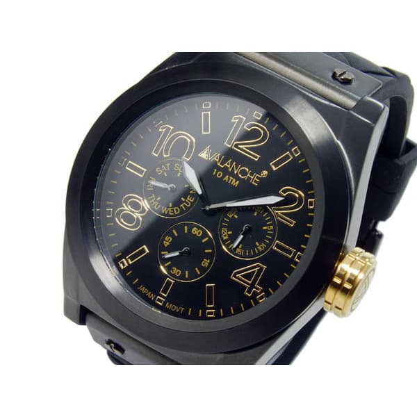 アバランチ メンズ 腕時計/AVALANCHE 腕時計 ブラック 送料無料/込 卒業祝入学祝プレゼント