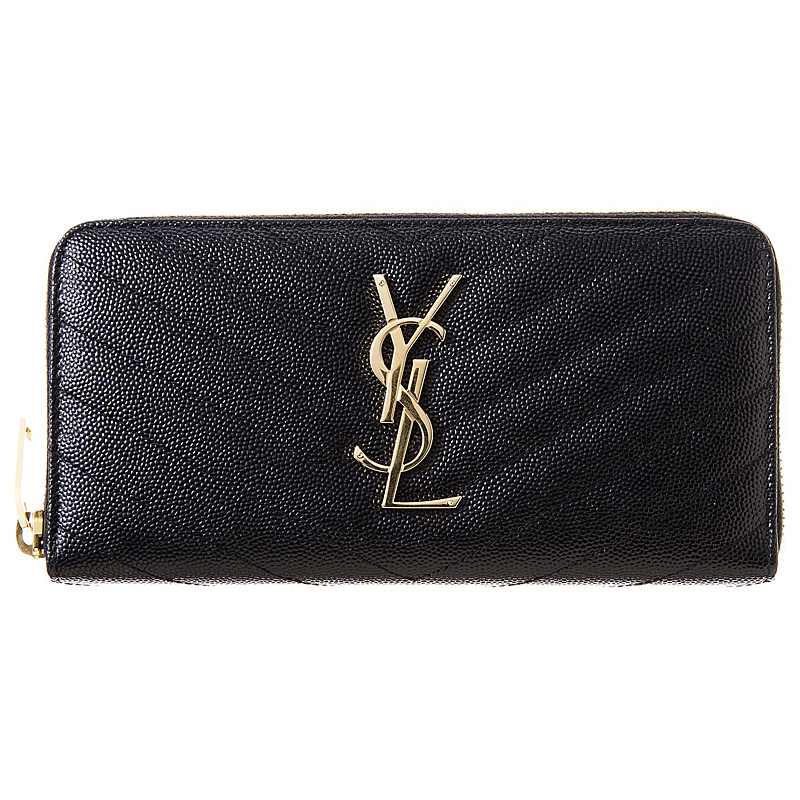 サンローラン レディース 長財布/SAINT LAURENT SaintLaurent ラウンドファスナー レザー 長財布 NOIR 送料無料/込 父の日ギフト