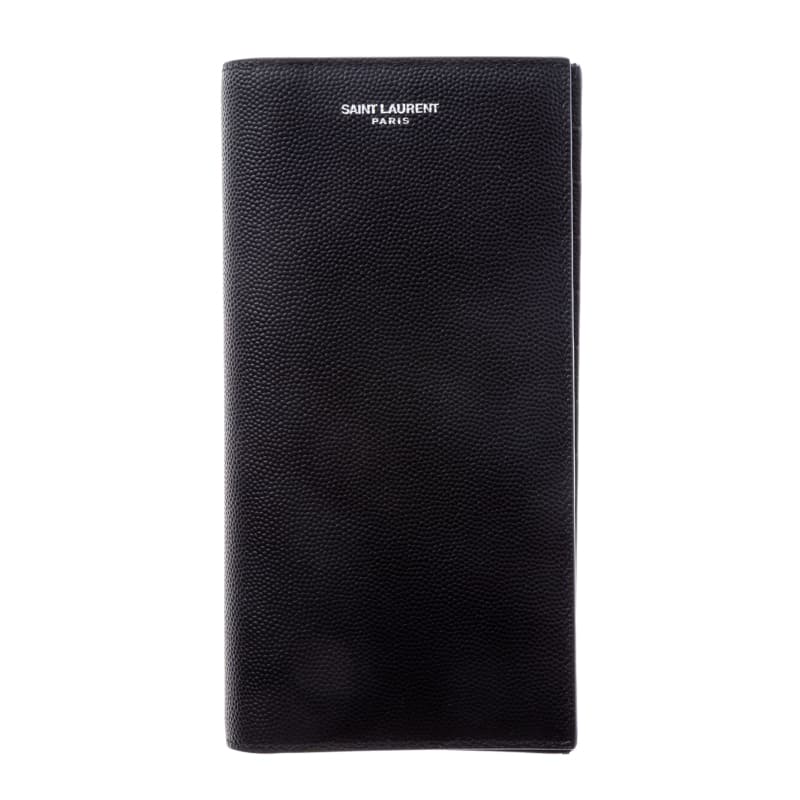 サンローラン メンズ 長財布 ロングウォレット/SAINT LAURENT レザー 無地 シンプル 長財布 ロングウォレット NOIR 送料無料/込 卒業祝入